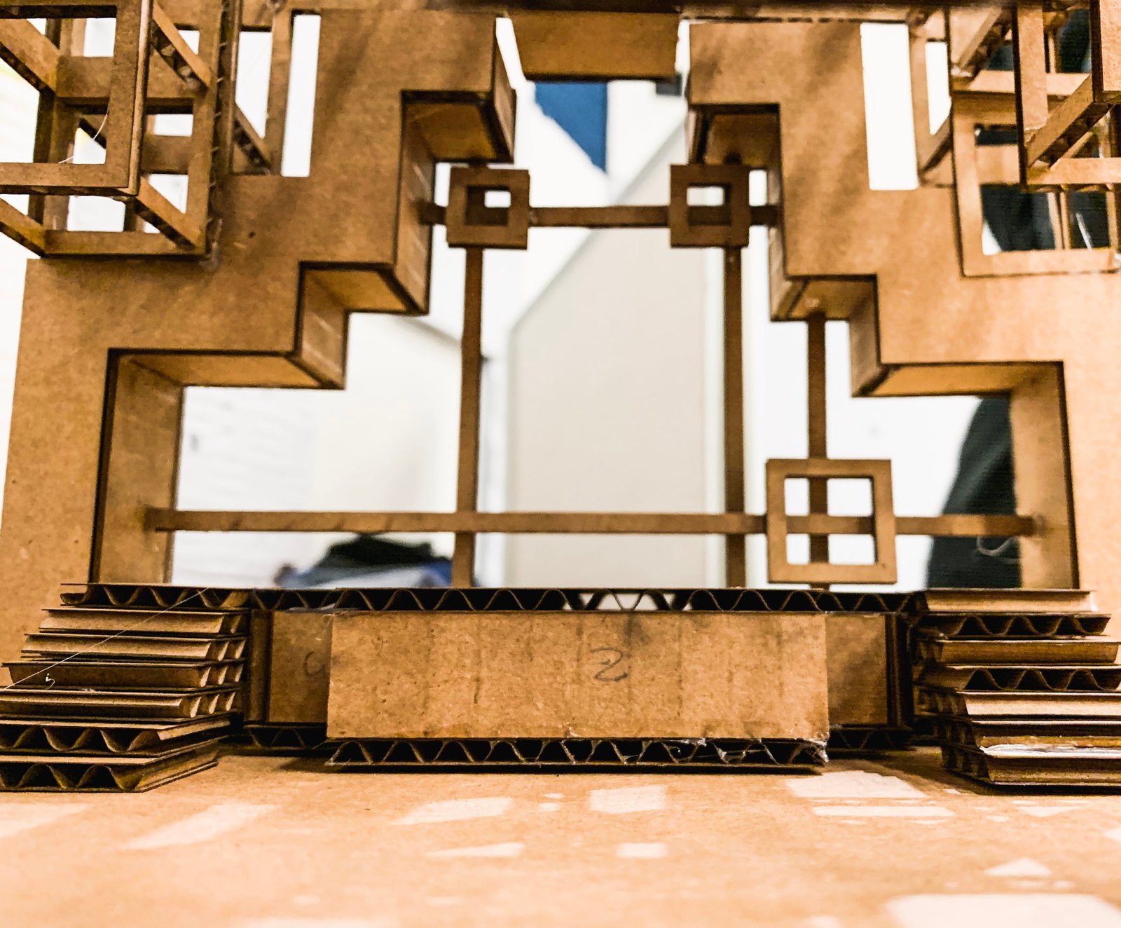 Physisches Modell des modularen Pavillons – Ansicht 1