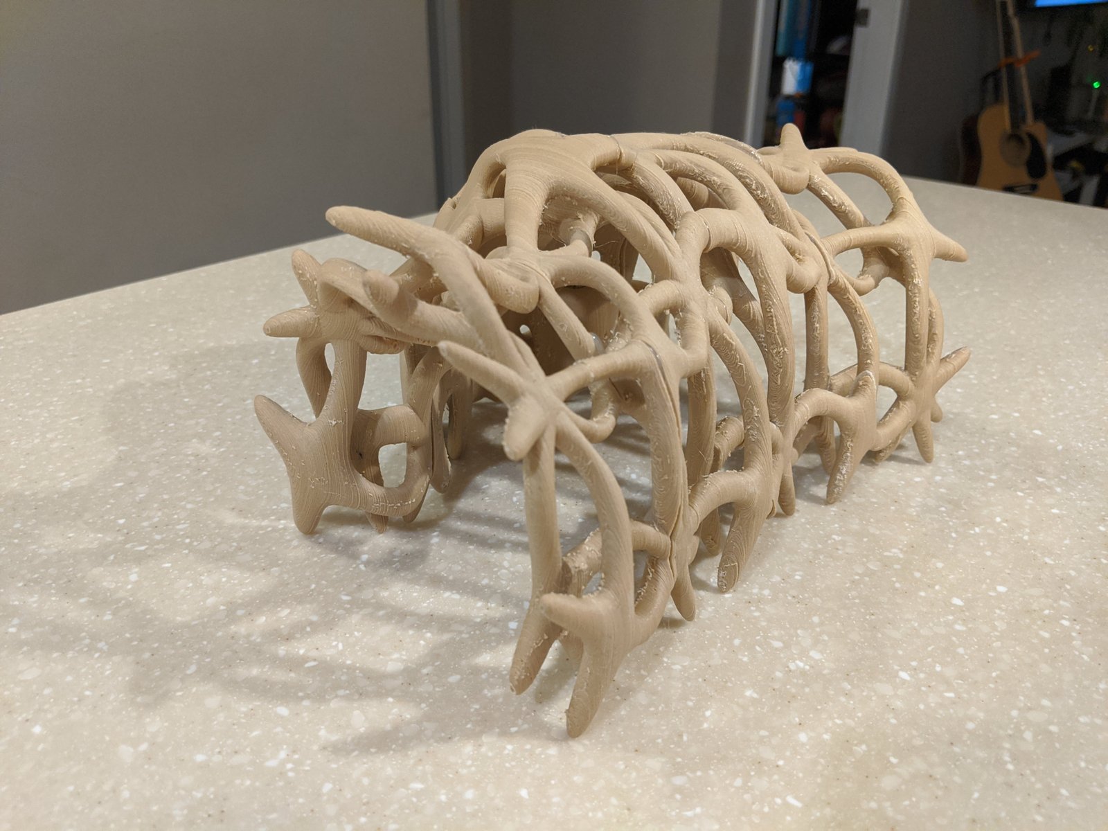 Physisches Modell des parametrischen Pavillons – Ansicht 1